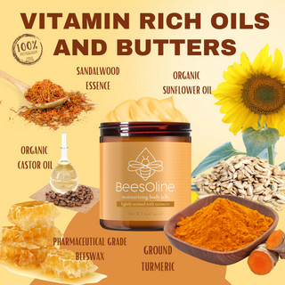 BeesOline Organic Moisturizing Body Jelly with Turmeric Essential oil 3 Pack