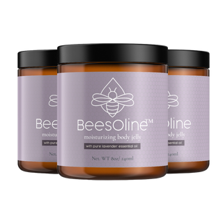 BeesOline Organic Moisturizing Body Jelly with Lavender Essential oil 3Pack