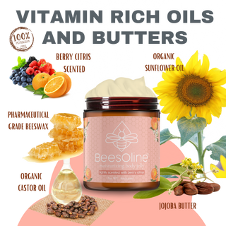 New Berry Citrus Scented BeesOline Organic Moisturizing Body Jelly