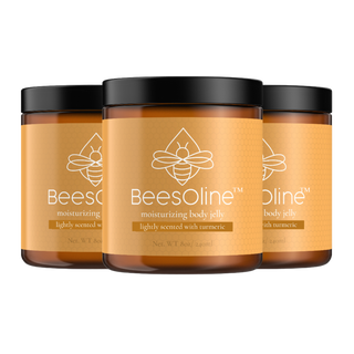 BeesOline Organic Moisturizing Body Jelly with Turmeric Essential oil 3 Pack