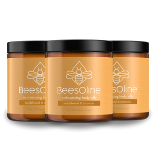BeesOline Organic Moisturizing Body Jelly with Turmeric Essential oil 3 Pack